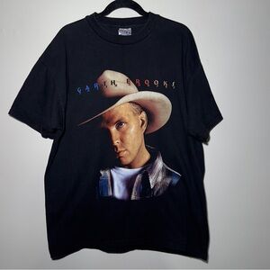 Garth Brooks Concert Shirt 1996 Size XL Cotton Black Country Western Rodeo Music